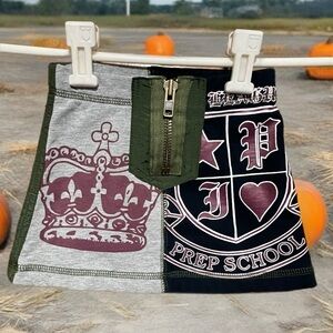 Flowers By Zoe Girls' Vintage Mini Skirt 2T Multicolor Crown & Crest Design